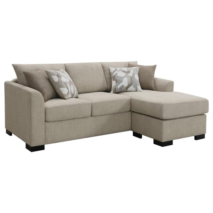 Storey Upholstered Sleeper Sectional Chaise Sofa