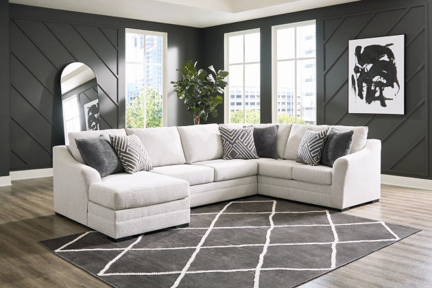 Koralynn 3-Piece Performance Fabric Sectional with Double Chaise