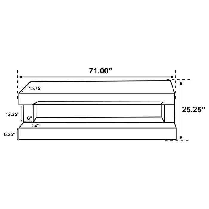 Vallerie 71" TV Stand with Visual Flame