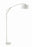 Moniz Adjustable Arched Arm Floor Lamp Chrome And White