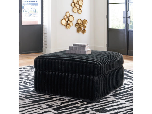 Midnight-Madness Oversized Accent Ottoman