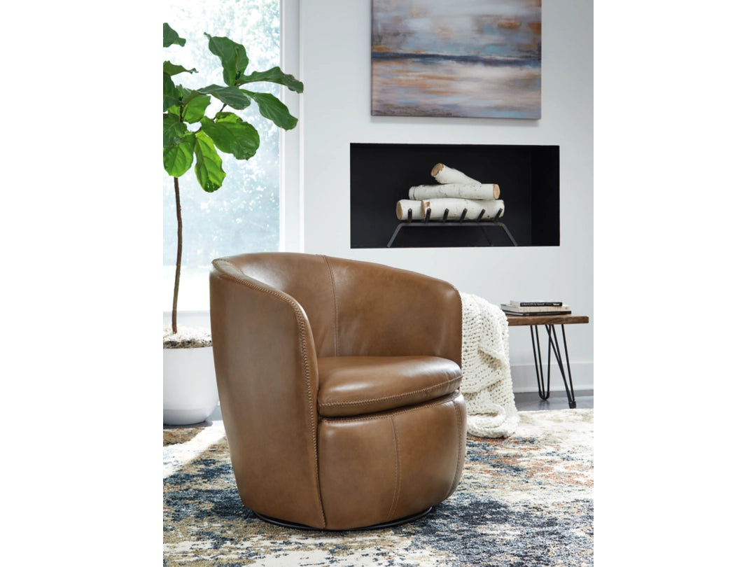 Kierreys Leather Swivel Chair