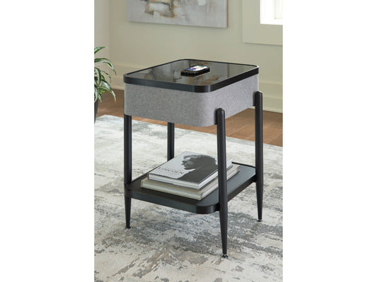 Jorvalee Built-In Speaker Accent Table with Wireless and USB charging