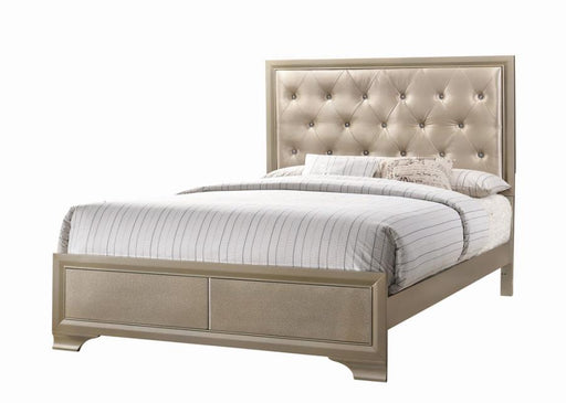 Beaumont Upholstered Bed Champagne