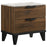 Mays 2-drawer Nightstand Walnut Brown with Faux Marble Top