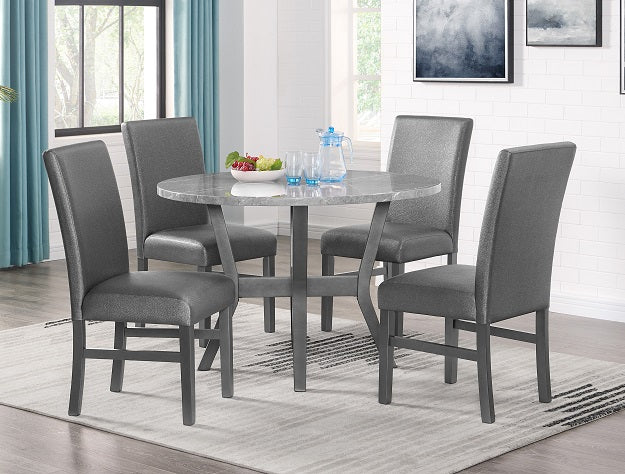 JUDSON 5-PK DINING SET GLITTER GREY