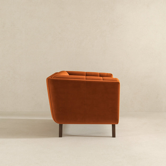 Addison Lounge Chair (Burnt Orange Velvet)