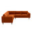 Amber Burnt Orange Corner Sectional Sofa