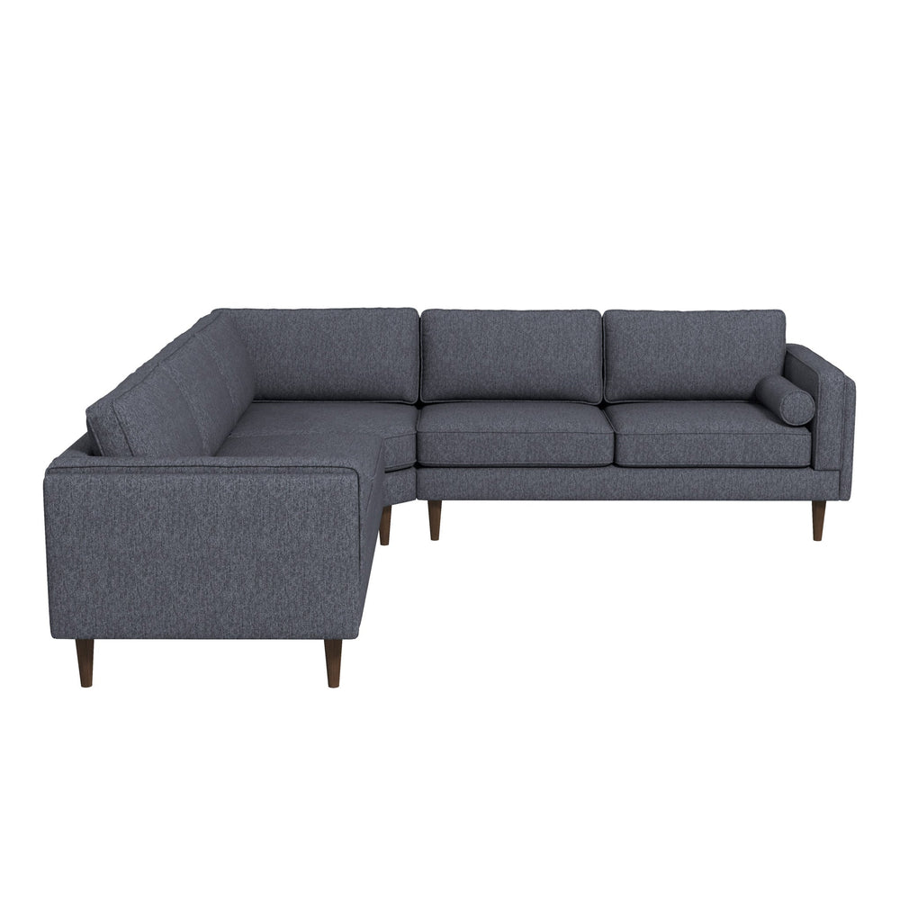 Amber Grey Fabric Corner Sectional Sofa