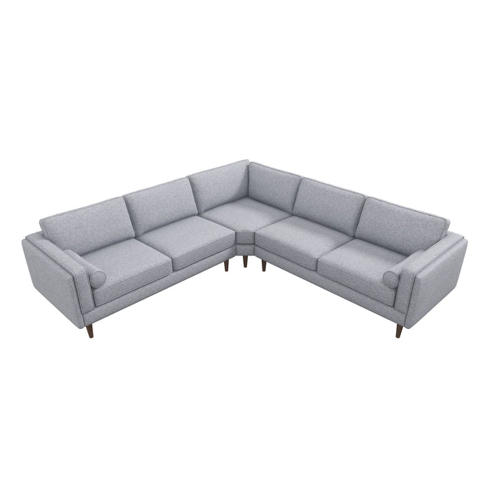 Amber Light Grey Corner Sectional Sofa