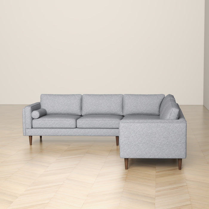 Amber Light Grey Corner Sectional Sofa