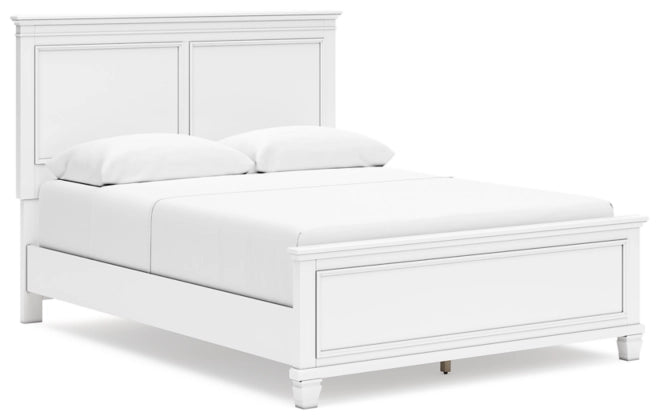 Fortman Full Panel Bed with Mirrored Dresser, Chest and  Nightstand