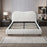 Norme Boucle Upholstered Low Profile Queen Size Platform Bed In Cream