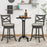 27/31 Inch Swivel Bar Stools Set of 2 with Hollow Back and Soft-padded Seat