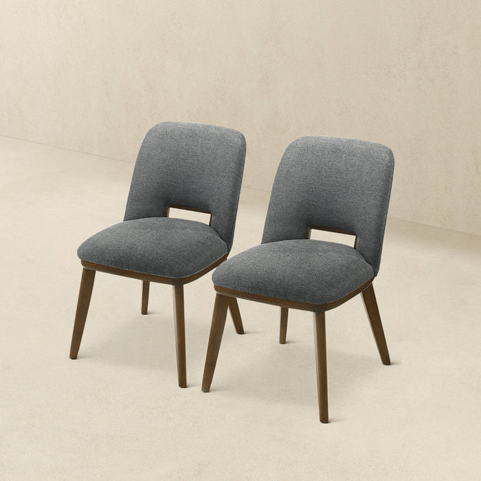 Blake Dark Grey Fabric Dining Chair (Set Of 2)