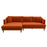 Blake L-Shaped Sectional Burnt Orange Sofa Right Facing