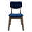 Blue Velvet Solid Back Side Chair (Set Of 2)