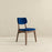 Blue Velvet Solid Back Side Chair (Set Of 2)