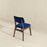 Blue Velvet Solid Back Side Chair (Set Of 2)