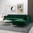 Brooke Green Sectional Sofa Right Facing