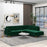 Brooke Green Sectional Sofa Right Facing