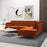 Brooke Burnt Orange Sectional Sofa Right Facing