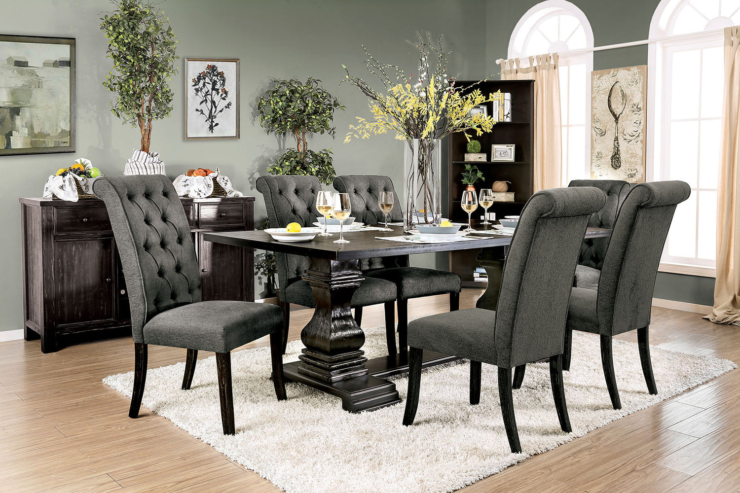 NERISSA GRAY DINING SET