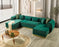 Jessie Velvet Double Chaise Sectional