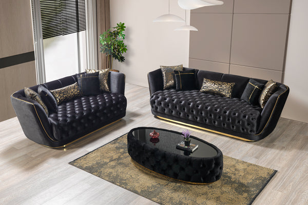 Daphne Velvet Sofa & Loveseat