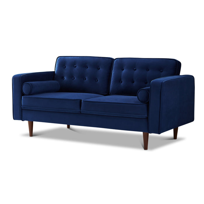 Casey Blue Velvet Loveseat