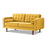 Casey Yellow Velvet Loveseat