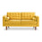 Casey Yellow Velvet Loveseat