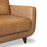 Allison Tufted Back Cognac Tan Genuine Leather Sofa