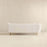 LaMattina Genuine Italian Beige Leather Channel Tufted Sofa