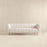 LaMattina Genuine Italian Beige Leather Channel Tufted Sofa