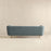 LaMattina Genuine Italian Blue Leather Channel Tufted Sofa