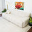 Brampton Mid Century 90 Inch Cream Velvet Sofa