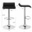 Set of 2 Modern Design Adjustable PU Leather Backless Bar Stools