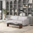 Anthony  Light Grey Pillow Back Fabric Sofa