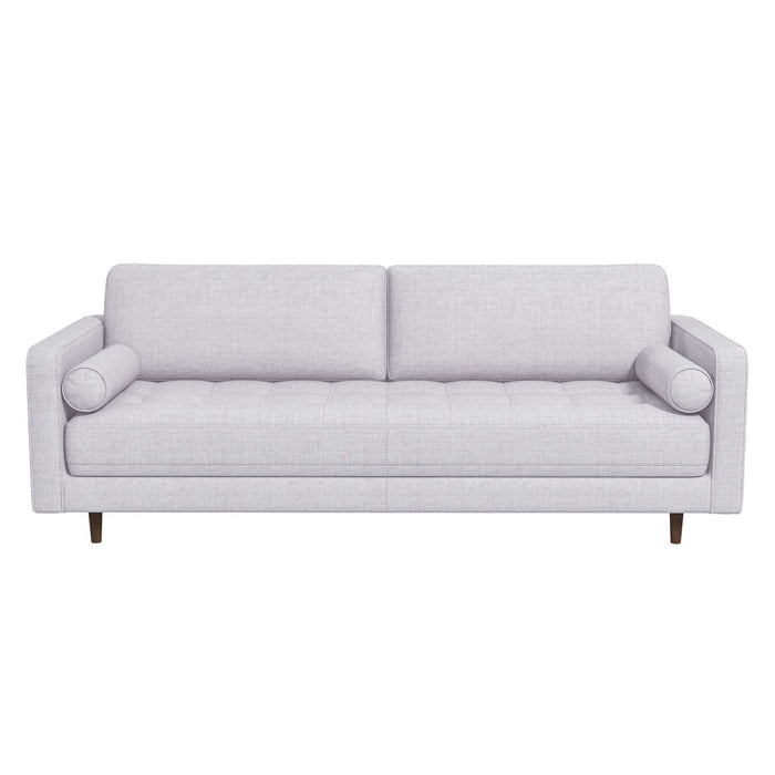 Anthony  Light Grey Pillow Back Fabric Sofa