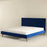 Dillon Blue Velvet Platform Bed (King Size)