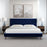 Dillon Blue Velvet Platform Bed (King Size)