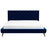 Dillon Blue Velvet Platform Bed (King Size)