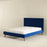 Dillon Blue Velvet Platform Bed (Queen Size)