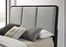 Arini Eastern King Bed With Upholstered Headboard Black And Grey