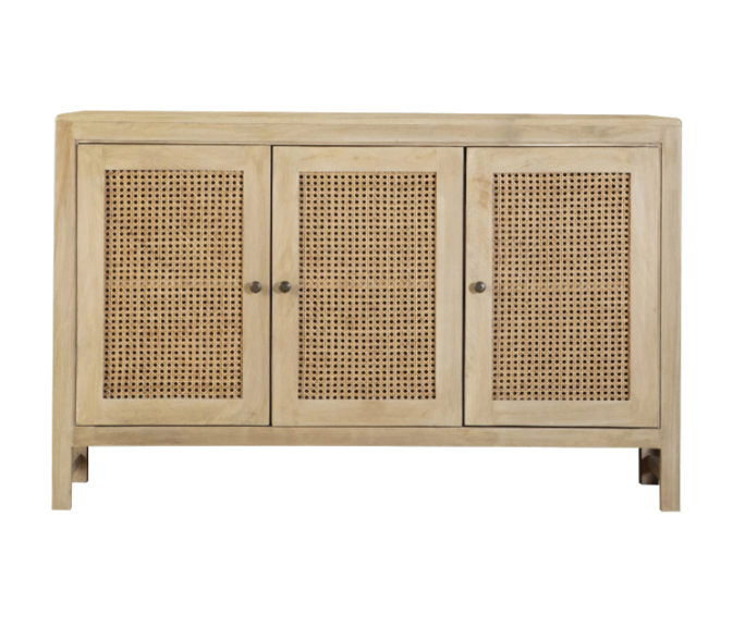 Amaryllis Rectangular 3-Door Accent Cabinet Natural