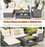 4 Pieces Patio Rattan Furniture Set with Cushion and Table Shelf