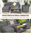 4 Pieces Patio Rattan Furniture Set with Cushion and Table Shelf