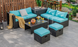 8 Pieces Patio Furniture Set with Storage Box and Waterproof Cover