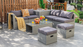 8 Pieces Patio Rattan Furniture Set with Storage Waterproof Cover and Cushion